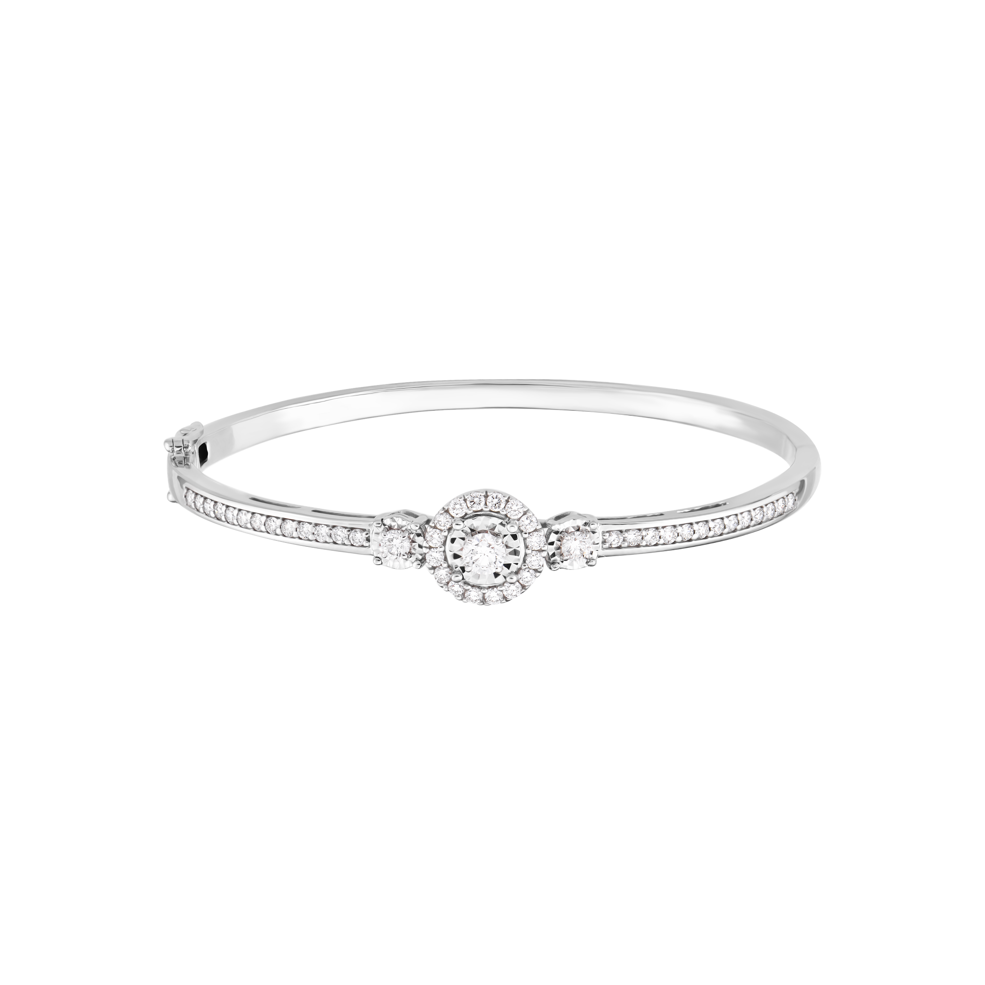 Vòng tay Kim cương Vàng trắng 14K